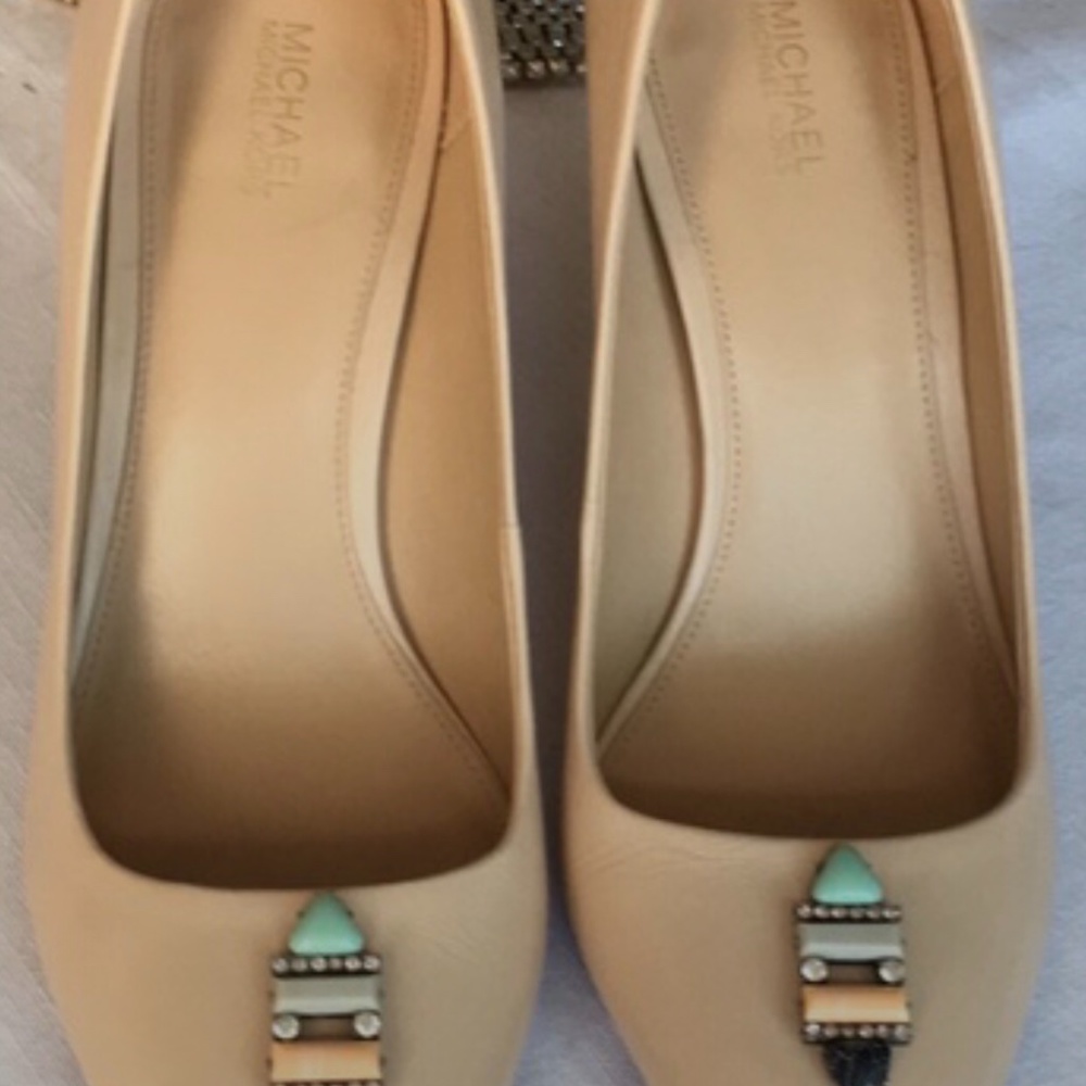 Michael Michael Kors Dorothy flex Leather Heels, 3.5” Heel, Size 9M, Never Worn